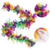 MAOFENG Chandelle Turkey Feather Boa 1.64 Yards 30g for Halloween Dancing Wedding Party DIY Craft Costume Decoration Feather Boa,Mardi Gras view 2