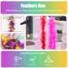 MAOFENG Chandelle Turkey Feather Boa 1.64 Yards 30g for Halloween Dancing Wedding Party DIY Craft Costume Decoration Feather Boa,Mardi Gras view 4