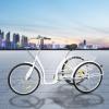 26 Inch Tricycle for Adults 6 Speed 3-Wheel Bike with Basket Adjustable Adult Trike Bike Adult Tricycle Cargo Trike Cruise Trike Elderly Bicycle for Shopping Picnic Beach Cycling Pedalling (White) view 4