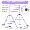 ZUETK Expandable Gymnastics Bar for Kids, Adjustable Height Junior Training Kip Bar, Folding Gymnastic Horizontal Bars Monkey Bar, Home Gym Equipment for Kid Gymnasts, Child, Girl, Boy view 4