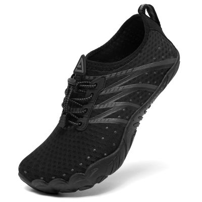Limberun Mens Womens Water Shoes Swimming Beach Pool Shoes for Men Women Quick Dry Non-Slip Comfortable Black/Grey 13.5W/12.5M
