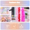 MAOFENG Chandelle Turkey Feather Boa 1.64 Yards 30g for Halloween Dancing Wedding Party DIY Craft Costume Decoration Feather Boa,Macaroon view 4