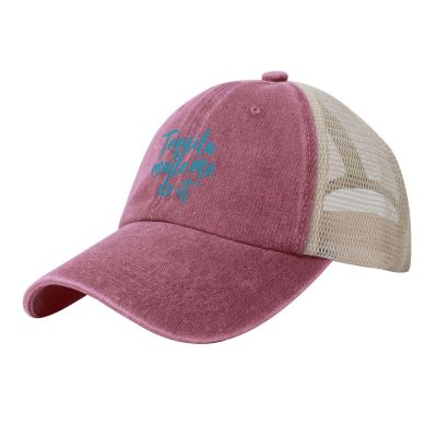 CHENYONAS Tequila Made Me Do It Outdoor Washed Denim Mesh Hat Denim Baseball Cap Cowboy Hat