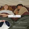 KingCamp Double Sleeping Bag for Adults, Queen Size 2 Person XXL Flannel Sleeping Bag, Lightweight Waterproof with 2 Pillows & Compression Sack for Couples & Family Camping, Olive view 4