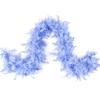 MAOFENG Chandelle Turkey Feather Boa 1.64 Yards 30g for Halloween Dancing Wedding Party DIY Craft Costume Decoration Feather Boa,Baby Blue view 1
