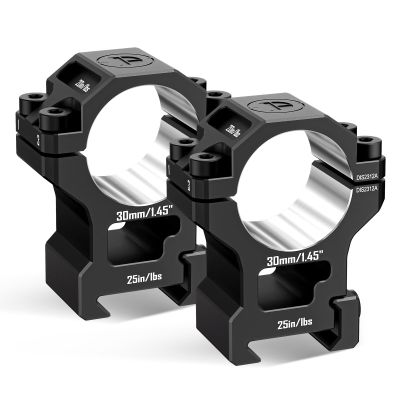 DISCOVERYOPT 30mm 1.45" High Picatinny Scope Rings, Precision Lapped Picatinny Scope Rings, High Profile 30mm Diameter Scope Mount for Picatinny
