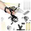 Fishing Slingshot Set for Outdoor Hunting - Versatile Slingshot with Stainless Steel Reel, Fish Darts, and Line Slot Plate, Switchable Between Fishing and Regular Modes view 1