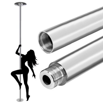 Portable Dance Pole Home Fitnes High Ceiling Dancer Pole 45 MM, Apartment Home Gym Dancing Poles Beginners Friendly Dance Spin Trainer with Self Spinning Plate & Base, Flying Dance Pole for Stripper P