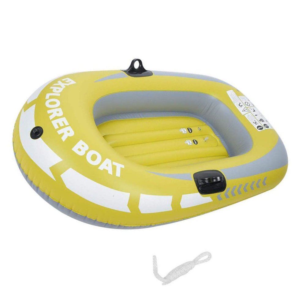 Yaoliucp Inflatable Boat Inflatable Boat Set Thickened Rowing Boats for Kids Yellow One Person, Inflatable Boats for Kids, STANDARD