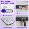 Inflatable Gymnastics Mat 10ft/13ft/16ft/20ft/ Air Tumbling Track Mats 4/8 inches Thick for Home Use/Training/Cheerleading/Yoga/Water with Pump 10ft x 6.5ft x 8inch Black Purple view 4