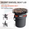 5 Gallon Bucket Seat for Yeti Bucket Only, Swivel Bucket Lid with Padded Top for Cozy Sitting, Bucket Seat Cushion for Outdoor Fishing,Hunting,Gardening, Baseball Training, Camo Leaves view 2