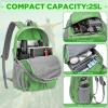 ZOMAKE 14/25L Packable Backpack for Women Men - Small Lightweight Hiking Daypack for Travel - Tear Resistant Foldable Day Pack - Dark Green&Black view 3