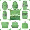 ZOMAKE 14/25L Packable Backpack for Women Men - Small Lightweight Hiking Daypack for Travel - Tear Resistant Foldable Day Pack - Dark Green&Black view 4