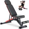 Fostoy 1200LBS Weight Bench, Heavy-Duty Workout Bench for Home Gym, Bench Press with Adjustable Extended Headrest, Strength Training Bench for Full Body Workout Incline Flat Decline Sit-up Bench view 1