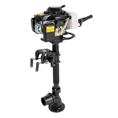4 HP 55 CC Boat Motor 4 Stroke Outboard Motor with Wind Cooling System Mud Motor with Standard CDI Ignition System Boat Engine with Short Shaft Small Outboard Boat Motor for Boat