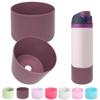 2PCS Silicone Water Bottle Boot for Owala 14/16oz 24oz 32oz 40oz,Anti-Slip Protective Sleeve Bottom Bumper Protector for FreeSip, Twist, and Flip Water Bottles (Dark Purple, 32oz) view 1