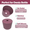 2PCS Silicone Water Bottle Boot for Owala 14/16oz 24oz 32oz 40oz,Anti-Slip Protective Sleeve Bottom Bumper Protector for FreeSip, Twist, and Flip Water Bottles (Dark Purple, 32oz) view 3