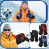 Tarpop 3 Pairs Mens Ski Gloves Winter Warm Women Gloves Adjustable Non Slip Snowboard Snow Waterproof Warm(M,Black, Black Red, Black Blue) view 2