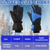 Tarpop 3 Pairs Mens Ski Gloves Winter Warm Women Gloves Adjustable Non Slip Snowboard Snow Waterproof Warm(M,Black, Black Red, Black Blue) view 3
