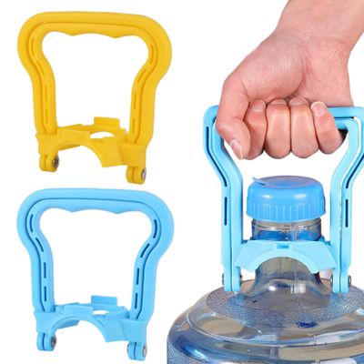 2Pcs 5 Gallon Water Bottle Carrier Widen Ergonomic 5 Gallon Water Jug Holder Anti-Slip Preventing Tilting Easy Grip Water Bottle Handle Carrier Lifter (Blue, Yellow),5 Gallon Water Jug Holder