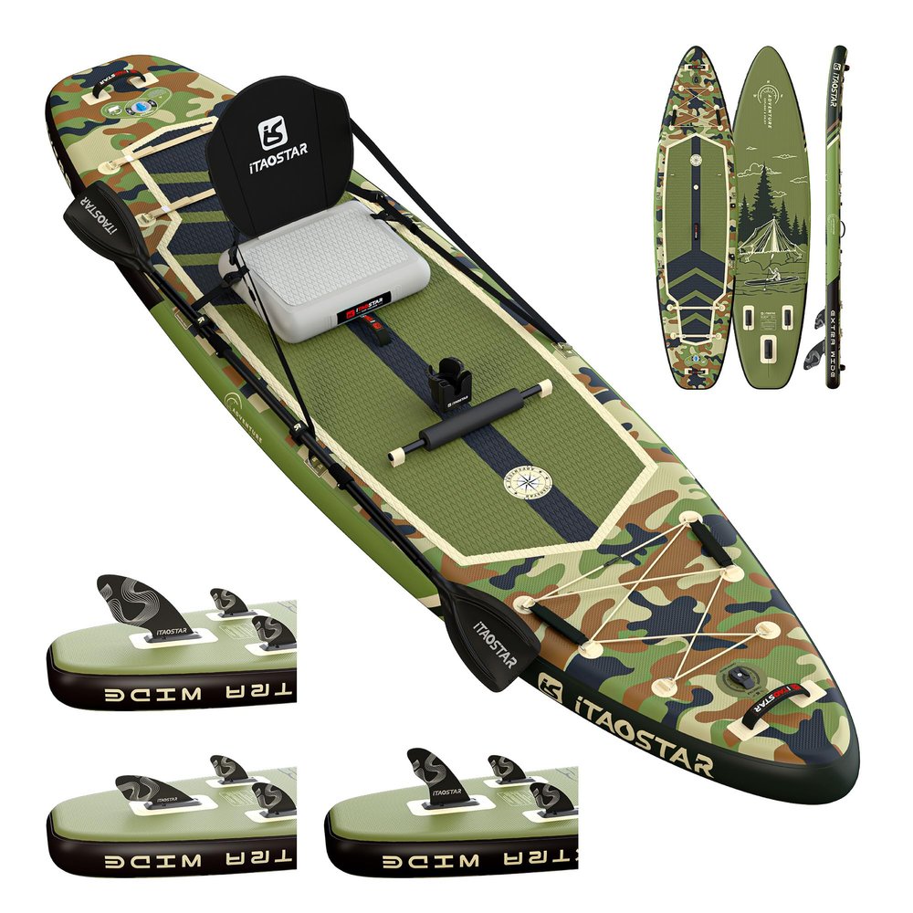 iTAOSTAR A01A 35" Extra Wide Paddle Board for Better Balance, Inflatable Stand Up Paddle Board with Premium SUP Accessories, Inflatable Paddle Boards for Adults/Youth of All Skill Levels
