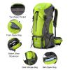 ShowyLive 70L Hiking Backpack - Lightweight Waterproof Travel Backpack for Men & Women, Foldable Daypack with Rain Cover for Camping & Outdoor (Fluorescent Green) view 3