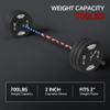 SPART 7FT Barbell Bar, Solid Chrome Olympic Bar with Bearings, 700Lbs Capacity Weight Bar for Home Gym Strength Training, Weightlifting, and Powerlifting, Weight Bar Fit for 2 Inch Olympic Plates, Star Stripe view 2