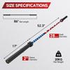 SPART 7FT Barbell Bar, Solid Chrome Olympic Bar with Bearings, 700Lbs Capacity Weight Bar for Home Gym Strength Training, Weightlifting, and Powerlifting, Weight Bar Fit for 2 Inch Olympic Plates, Star Stripe view 3