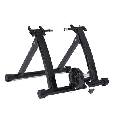 CFDZCP Bike Trainer Stand Steel Bike Turbo Trainer for Indoor Exercise, Bike Exercise Magnetic Stand, Home Fitness Tool for Riding Bike,Fitness/Speed/Exercise Training Bike, Easy to Install(Black)