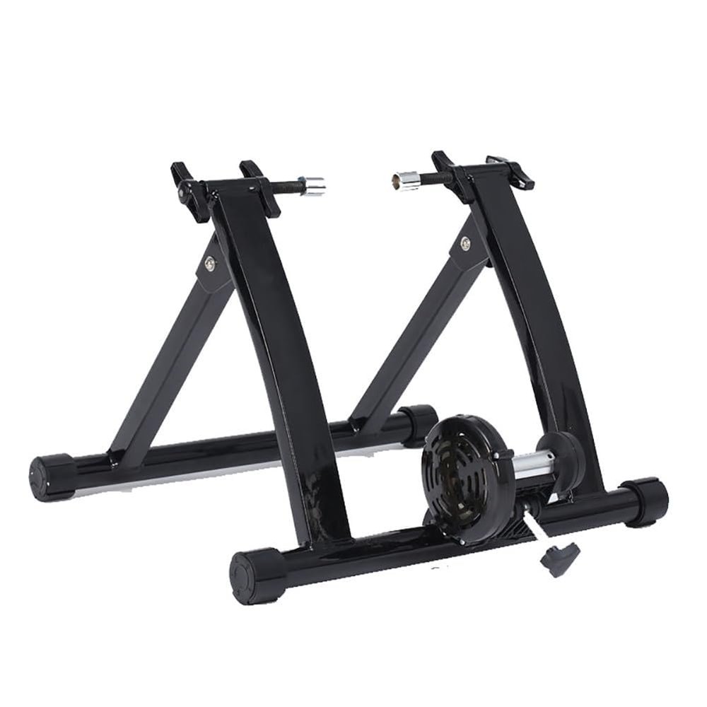 CFDZCP Bike Trainer Stand Steel Bike Turbo Trainer for Indoor Exercise, Bike Exercise Magnetic Stand, Home Fitness Tool for Riding Bike,Fitness/Speed/Exercise Training Bike, Easy to Install(Black)
