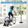 CFDZCP Bike Trainer Stand Bicycle Trainer for 26-28 in Wheel Road Bike, Indoor Riding Foldable Bike Trainer Stand with Front Wheel Support for Exercise, Training, Home Workout view 2