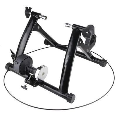 CFDZCP Bike Trainer Stand Foldable Bike Trainer, 6 Gears Bike Trainer Stand Indoor Riding, Magnetic Stationary Stand for Bicycle Cycling Training Excercise for 26-28" Mountain Bike, 700C Road(Black)