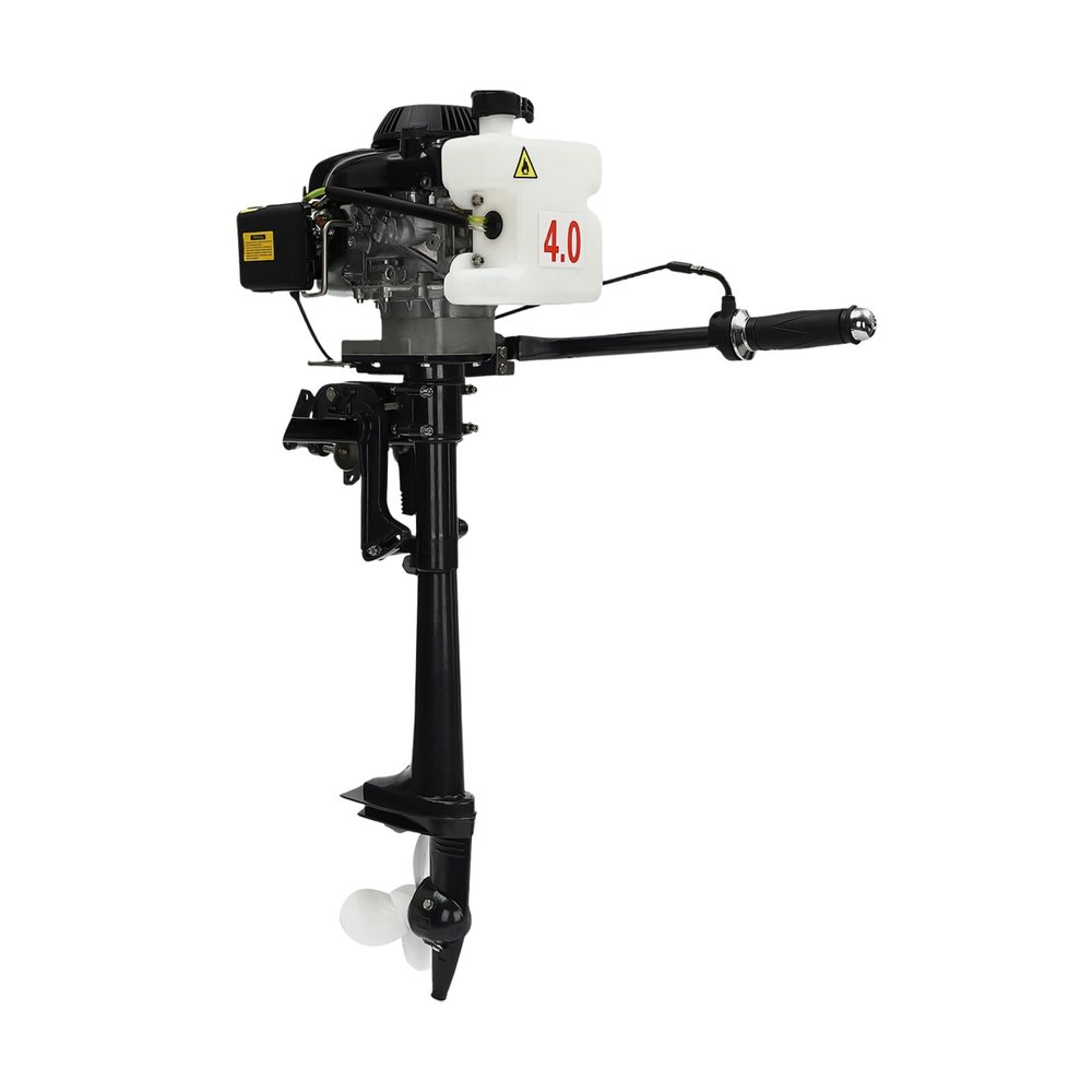 YUNLAIGOTOP Outboard Motor Boat Engine 3HP 4 Stroke Heavy Duty Outboard Motor with Wind Cooling & CDI System 2.2kW Gas Outboard Boat Motors for Inflatable Boats, Fishing Boats, Sailing Boats