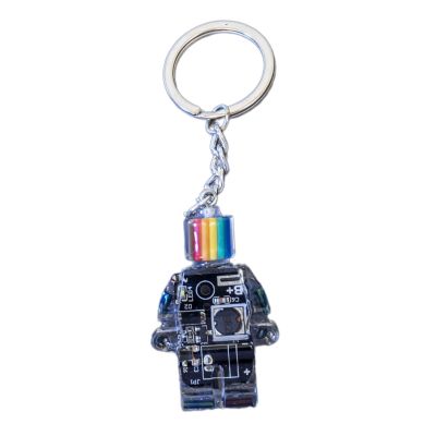 HUIFACAI Electronic Robot Shaped Keychain Rainbow Color Key Chain Multi-Functional Phone Chain Women Girls Bag Purse Accessory