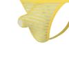 JEsilunmaMY Men's Mesh Stripe G-String Thongs See Through Open Pouch T-back Panties Solid Color Low Rise Bikini Underwear (Yellow-5PC,X-Large) view 3