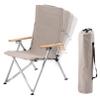 Generic Outdoor Camping Chairs Folding/Foldable/Portable with Wooden Armrests, Carry Bag Included, 6-Speed Adjustable Beach Chair Lawn Fishing Lightweight Rocker Lounger Chair view 1