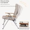 Generic Outdoor Camping Chairs Folding/Foldable/Portable with Wooden Armrests, Carry Bag Included, 6-Speed Adjustable Beach Chair Lawn Fishing Lightweight Rocker Lounger Chair view 3