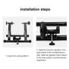 CFDZCP Bike Trainer Stand Wireless Bike Trainer for Indoor Riding, Fluid Bike Trainer Stand, Steel Bicycle Exercise Stationary Stand, Rear Wheel Quick Release DesignBlack view 3