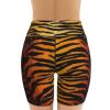 AIMASTZ Tiger Skin Black Gold Women's High Waist Yoga Shorts Biker Shorts Workout Athletic Running Hiking Gym L view 4