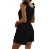 Womens Summer V Neck Sleeveless Tank Top Short Jumpsuit Stretchy Long Pants Romper with Pockets(D,L) view 2