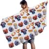 Pynnlts American Football Sports Hot Dog Popcorn Beach Towels Quick Dry Rugby Game Pool Towel for Men Boys Ball Fans Gift Bath Towels for Beach Pool Yoga Gym Sauna Travel Spa 59x30 inch view 3