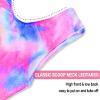 Domusgo Gymnastics Leotards for Girls 8-9 Years Old Blue Rose Sparkly One Piece Tumbling Outfits view 3