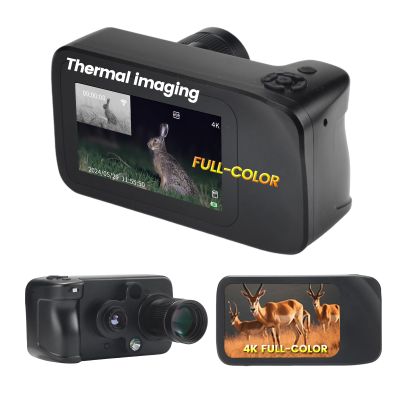 Night Vision Monocular 4K Full Color Infrared Night Vision Thermal Monocular 256x192 Three Modes WiFi Thermal Imaging Monocular Support Save Photo and Video with 128GB Large Storage Capacity