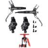 BUCKLOS IIIPRO MTB 4 Pistons Mountain Bike Hydraulic Disc Brake Set Front 800mm and Rear 1550mm with 2 in 1 Needle Driver Insertion Tool with Mineral Hose Cutting Tools view 1