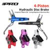 BUCKLOS IIIPRO MTB 4 Pistons Mountain Bike Hydraulic Disc Brake Set Front 800mm and Rear 1550mm with 2 in 1 Needle Driver Insertion Tool with Mineral Hose Cutting Tools view 2