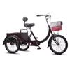 Tricycle Adult 3 Wheels 20 Inch Adult Trike Bike Cruiser Bikes 3 Wheel,Cycling Tricycle For Outdoor Sports,cargo Bike Tricycle With Basket Elderly Tricycle With Shopping Basket(With backrests) view 1