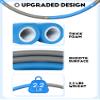 Phobby Weighted Exercise Hoop for Adults, 2.2lb Detachable Fitness Hoop, Adjustable Hoops with Jump Rope, Tape Measure and Carry Bag, Home Gym Workout (Blue Grey) view 2