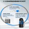Phobby Weighted Exercise Hoop for Adults, 2.2lb Detachable Fitness Hoop, Adjustable Hoops with Jump Rope, Tape Measure and Carry Bag, Home Gym Workout (Blue Grey) view 3