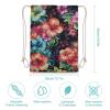 DJUETRUI Drawstring Bags Drawstring Backpack Beautiful Hibiscus Flower Sports Gym Bag for Women Men Sports Sackpack view 2