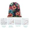 DJUETRUI Drawstring Bags Drawstring Backpack Beautiful Hibiscus Flower Sports Gym Bag for Women Men Sports Sackpack view 4